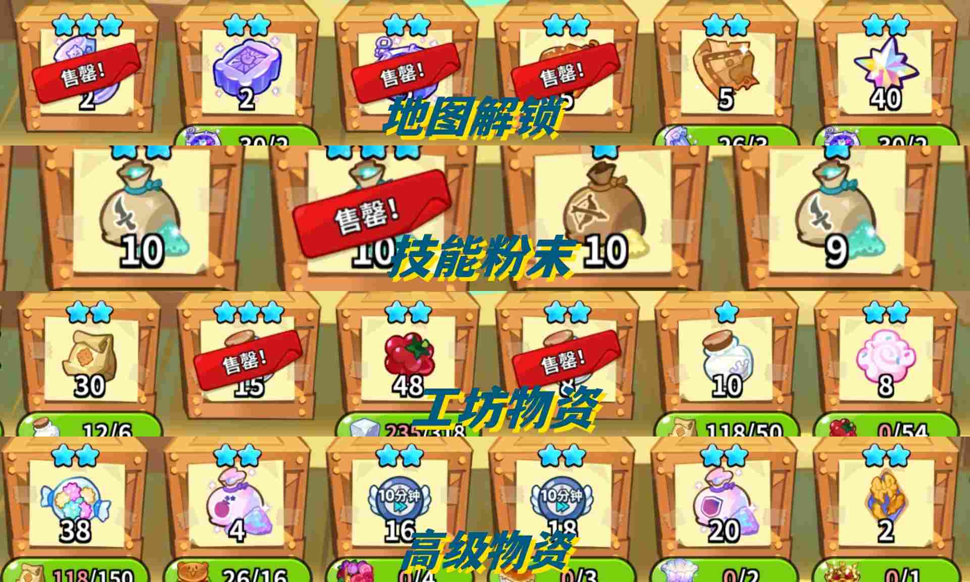 冲呀！饼干人：王国《冲呀！饼干人：王国》大嘴鹦鹉交易所物资置换推荐